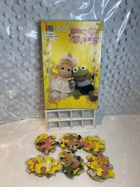 👀2/$15-Vintage Milton Bradley 1984 Muppet Babies 60 piece Puzzle